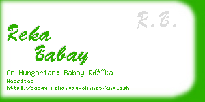 reka babay business card